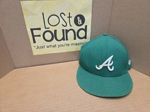 New Era Atlanta Braves dunkelgrün MLB 59FIFTY eng anliegende Mütze 7 1/2 - Bild 1 von 9