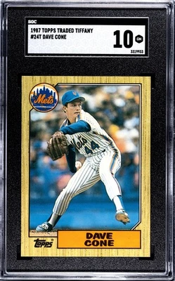 1987 Topps Traded Tiffany David Cone #24T Rookie RC - SGC 10 GEMA como nuevo Foto 1 de 2