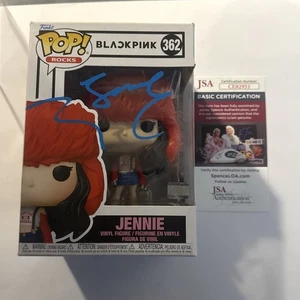 JENNIE KIM BLACKPINK SIGNED FUNKO POP JSA COA AUTOGRAPH LISA JISOO ROSE KPOP - Picture 1 of 4