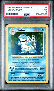 1999 Pokemon German Base Set Turtok Blastoise Holo #2 PSA 7 NM - Picture 1 of 2