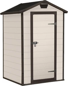 Casetta Da Giardino Manor 4X3, Finitura Effetto Legno Graffiato, Beige, 129X103X - Foto 1 di 12
