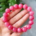 Bracelet perles pierres précieuses rose naturelle rhodochrosite 11,8 mm