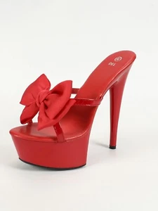 NEW SEXY 5.9” HIGHHEEL STILETTO POLE DANCE STRIPPER SHOES PINK BLACK RED SILVER - Bild 1 von 15