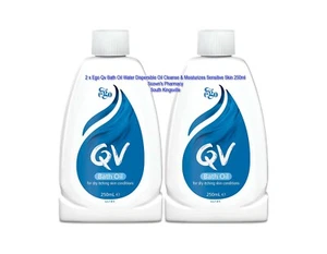 2x Ego Qv Bath Oil Water Dispersible Oil Clean & Moisturize Sensitive Skin 250ml - Picture 1 of 9