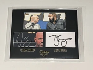 THE BAR - JON JONES & DANA WHITE  CUT AUTO - ORIGINAL ART - 14K GOLD BAR - 1/1 - Picture 1 of 2