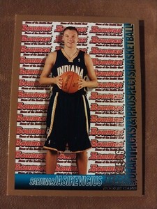 2005-06 SARUNAS JASIKEVICIUS  BOWMAN GOLD NBA ROOKIE CARD RC #157 PACERS 