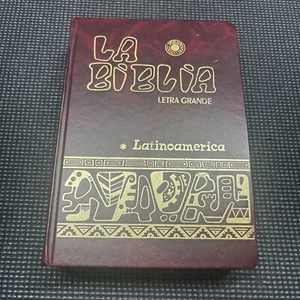 La Biblia Letra Grande Latinoamericana Edicion Pastoral Burgundy W/ Leather Case - Picture 1 of 7