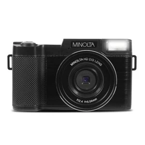 Minolta MND30-BK MND30 4x Digital Zoom 30 MP/2.7K Quad HD Digital Camera (Black) - Picture 1 of 12