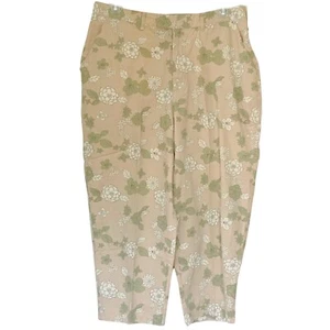 Pantalones Capri Mujer BLANCO STAG Beige Floral Bolsillos Talla 16W (NUEVO CON ETIQUETAS) - Imagen 1 de 7
