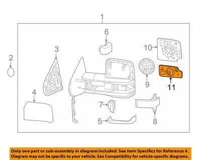 GM OEM Outside Mirrors-Front Door-Mirror Glass Left 23444114 - Image 1 of 2