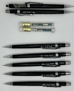 Menge 5 Pentel P205A scharfer automatischer Druckbleistift schwarz 0,5 Japan PLUS - Bild 1 von 4