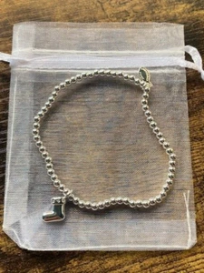 JOMA SCHMUCK VERSILBERTES SILBER STIEFEL BETTELARMBAND BRANDNEU JO3 C1 - Bild 1 von 3