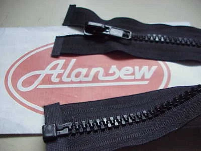 ALANSEW HEAVY BIKER BLACK MOULDED No8 ZIP SLIDER TO FIT YKK MOULDED ( But not OPTI )