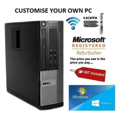 Fast Dell Optiplex 790 Desktop PC I3 I5 4GB 8GB HDMI Windows 10 & 7 SSD HDD - Image 1 of 4