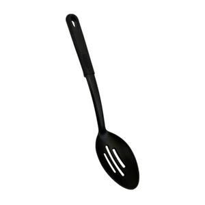 12’’ Black Nylon Slotted Spoon Cookware Kitchen Utensil With Handle - Picture 1 of 3