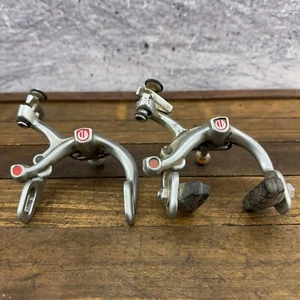 Vintage CLB Brake Caliper Set Side Pull British Made Race Eroica  Red 60s 70s - Picture 1 of 13