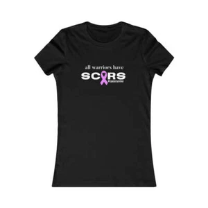 All Warriors Have Scars | Cancer Survivor | Cancer Warrior | Ladies Tee - Picture 1 of 25