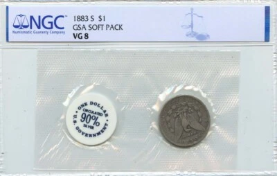 1883-S Morgan Dollar GSA SOFT PACK S$1 NGC VG8 - Image 1 of 2