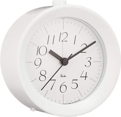 Lemnos Alarm Clock Analog White WR09-14 WH - Image 1 of 4