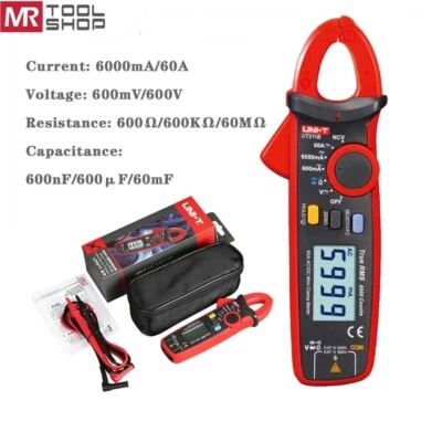 UNI-T UT211B TRMS Digital Multimeter Tester Clamp Meter AC/DC 60A 600V  VFC NCV - Image 1 of 4