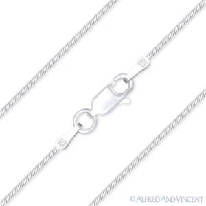 Italy .925 Sterling Silver 1mm Thin Gauge 025 Snake Link Italian Chain Necklace - Picture 1 of 2