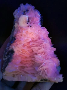 Hoja multicapa blanca transparente natural de 424 g muestra mineral en racimo de calcita - Imagen 1 de 24