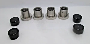 (4pcs) 2.72in Boat Trailer Bearing Buddy Stainless Steel w/ Protective Bra - Bild 1 von 9