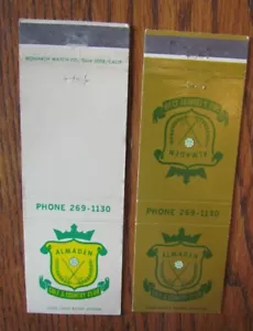 GOLF: ALMADEN GOLF & COUNTRY CLUB (SAN JOSE, CALIFORNIA) (2 MATCHBOOKS) -F11 - Picture 1 of 1