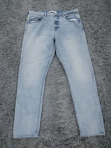 Pacsun Jeans Mens 34x29* Blue Cotton Spandex Slim Fit Tapered Leg Logo * - Picture 1 of 22