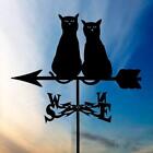Weather Vane Iron Animal Farmhouse Garden Stake Decorative Cat Weathervane