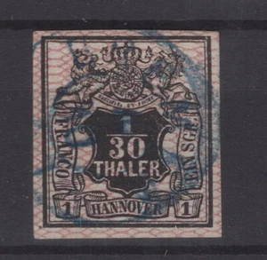(WH23269) GERMAN STATES - 1856, HANNOVER MI 10, USED, CV €40, SEE SCANS - Picture 1 of 2