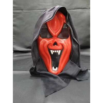 RARE Red Devil Scream Mask Fun World Easter Unlimited Stamped Costume Scary - Image 1 of 4