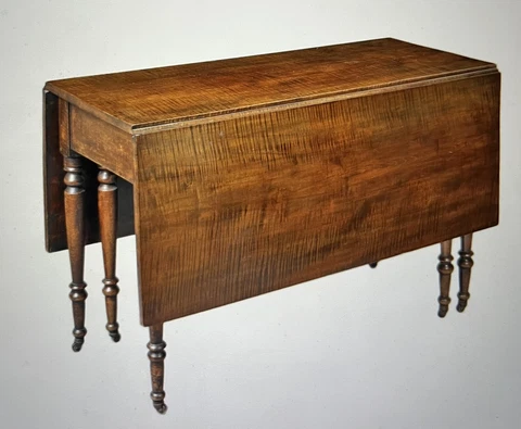 Antique Late Federal Drop Leaf Table New England or New York CA  1820-1865 Cover