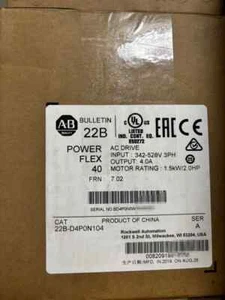 Factory Sealed Allen-Bradley 22B-D4P0N104 PowerFlex 40 AC Drive NEW 22BD4P0N104 - Picture 1 of 3