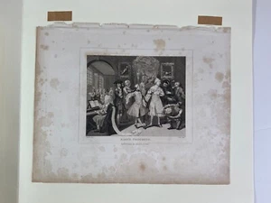 William Hogarth Rake's Progress Original Gravur Druck - Bild 1 von 4