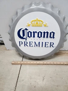 Corona Premier Golf Beer Beach Metal Beer Sign Mexican Mexico Bottle Cap - Picture 1 of 5