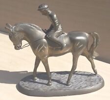 Vintage BRASS Horse Olde English jockey racing race Grand national 6" trophy 