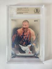 Justin Gaethje Signed 2018 Topps Chrome RC Card Slabbed Beckett BAS Auto Rookie