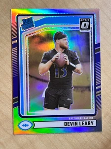 2024 Donruss - Devin Leary (RC) - Rated Rookie - Optic Prizm - Baltimore Ravens - Bild 1 von 2