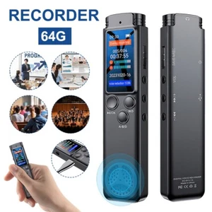 Mini Voice Recorder Diktiergerät Geräuscherkennung Audio Ton Aufnahme Auto 64GB - Bild 1 von 22