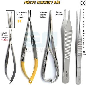 MICRO SURGERY KIT DENTAL SURGICAL TISSUE KIT Mathieu Castroviejo Needle Holders - Picture 1 of 6