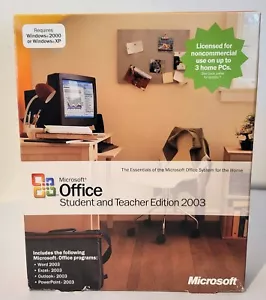 Microsoft Office Student and Teacher Edition 2003 Word Excel mit Schlüssel, Original 3 Stck. - Bild 1 von 6