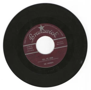 THE CRICKETS Maybe Baby/Tell Me How VINYL 45 RPM Buddy Holly BX2-57 - Picture 1 of 2