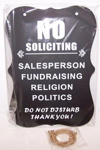 NO SOLICITING Salesperson Fundraising, Religion, Politics, DO NOT DISTURB.... - Picture 1 of 2