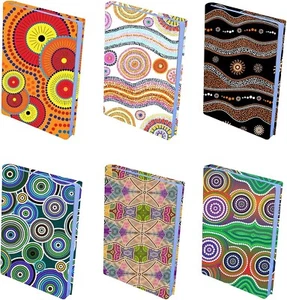 InstyleCraft Stretchable Fabric Book Cover 6-Pcs Fits up to 9" x 12",A1-Artistic - Picture 1 of 6