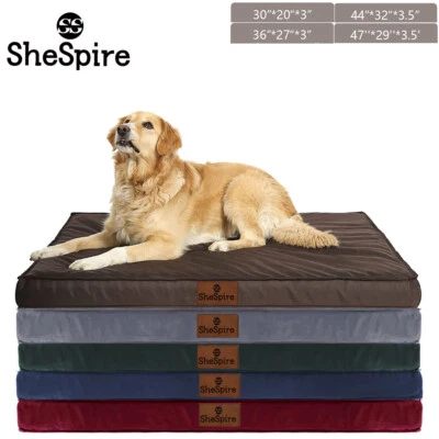 SHESPIRE S M L XL XXL Dog Bed Orthopedic Foam Waterproof Pet Dog Cat Mat -Removable Cover