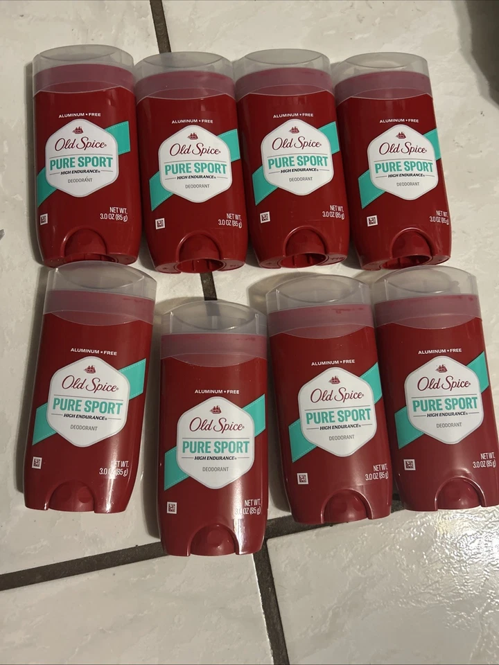 8 desodorantes Old Spice High Endurance Pure Sport sin aluminio 3 oz Foto 1 de 1