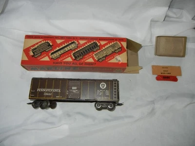 Marx Tin O-27 gauge Pennsylvania Box Car w/Automatic Couplers & Box - Image 1 of 4