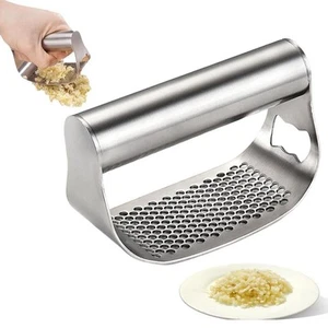 2024 New Stainless Steel Garlic Press Rocker Mincer Crusher with Peeler, Hand... - Picture 1 of 7