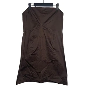 Vestido corto New York & Company para mujer talla 14 marrón sin tirantes mini sin forro - Imagen 1 de 14